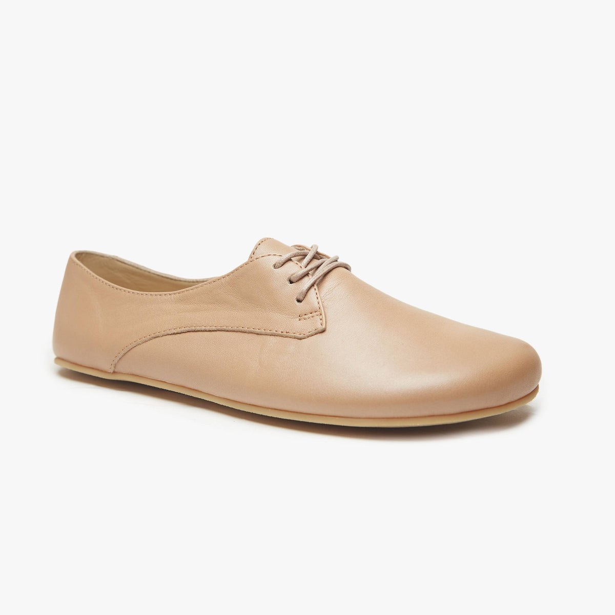 tan women dress shoes Barefoot - - Natural Leather - Taupe Monteau Los Angeles Black and padded heel FA24NEWSHOES Color:Nassau Navy Multi