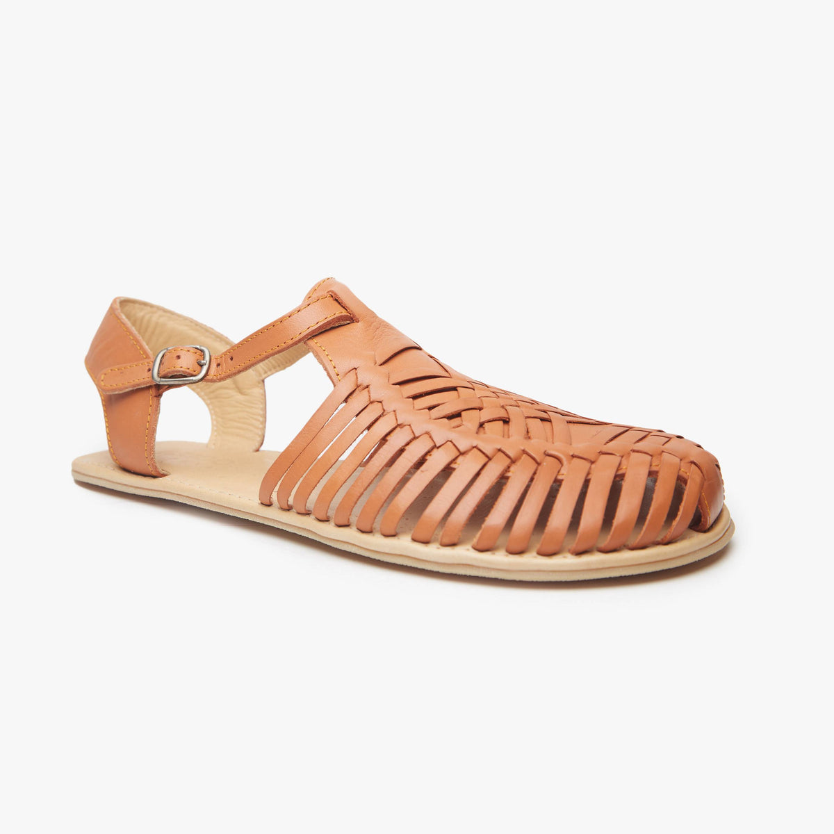 Barefoot Huarache Sandal Wide in Toffee Leather | Origo – Origo Shoes