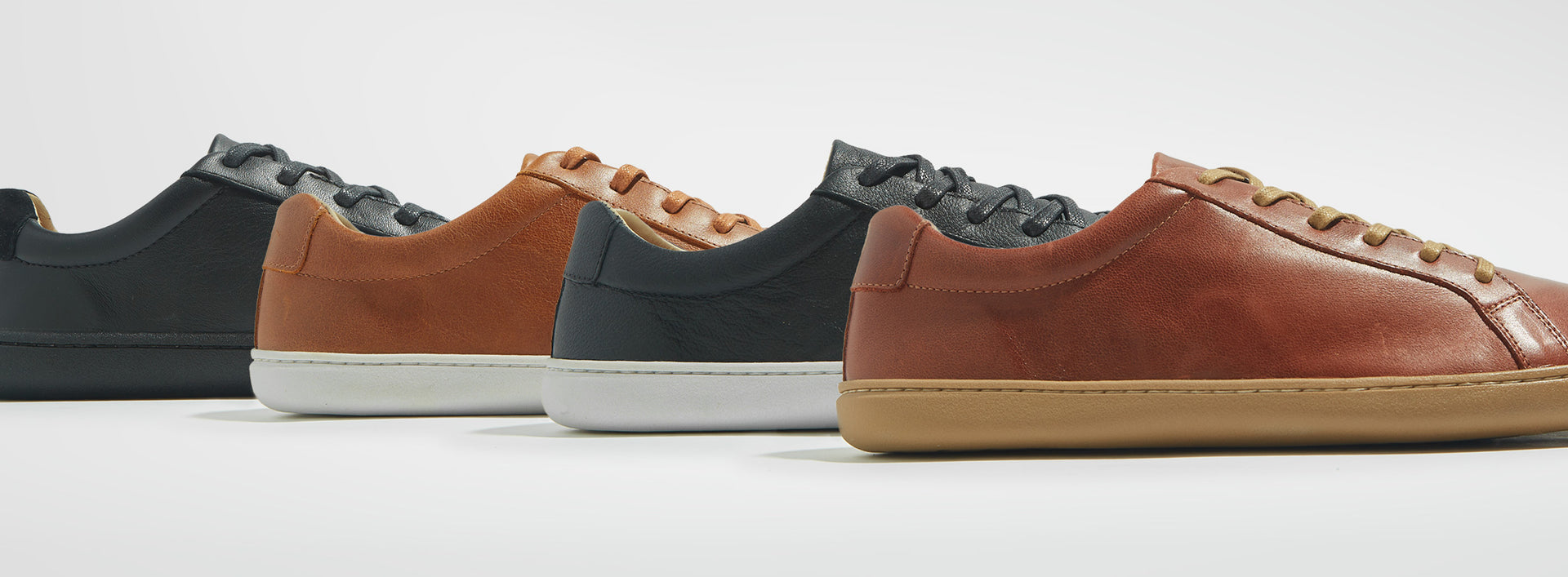 The Everyday Sneaker in Black caramel and cinnamon colors