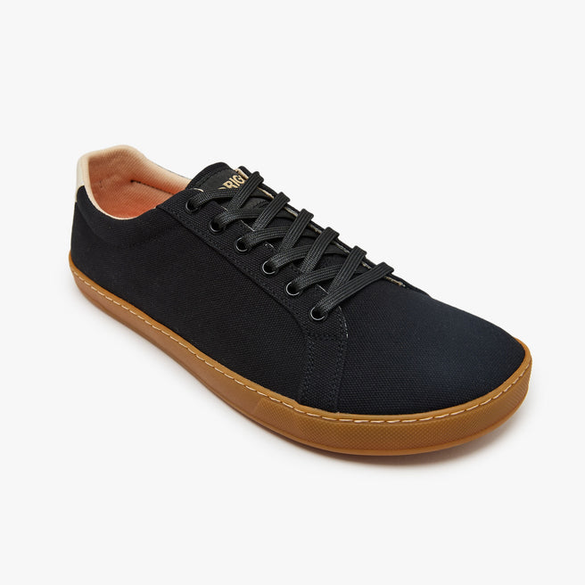 Origo Men's Everyday Sneaker Gen 4 in Cotton Canvas, Black with Amber Sole - view 1