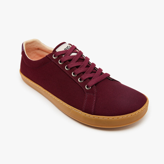 Origo Men's Everyday Sneaker Gen 4 in Cotton Canvas, Burgundy with Amber Sole - view 1