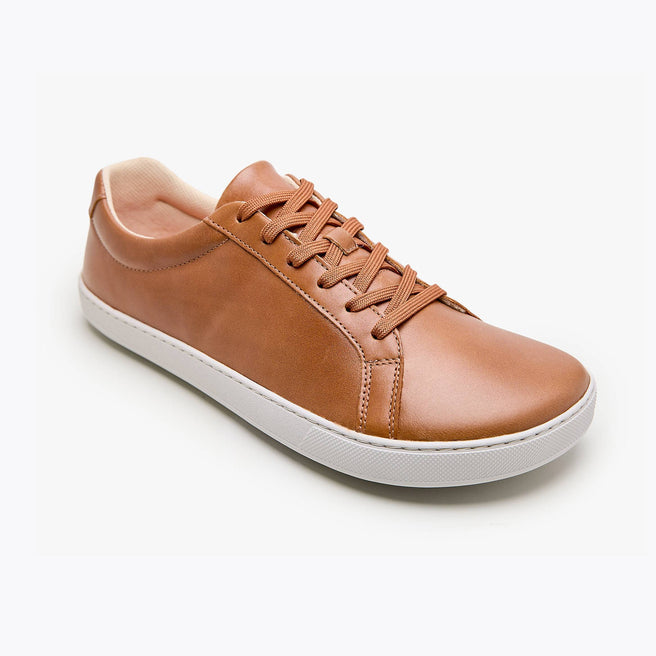 The Men's Everyday Sneaker in caramel natural leather - Origo barefoot shoes