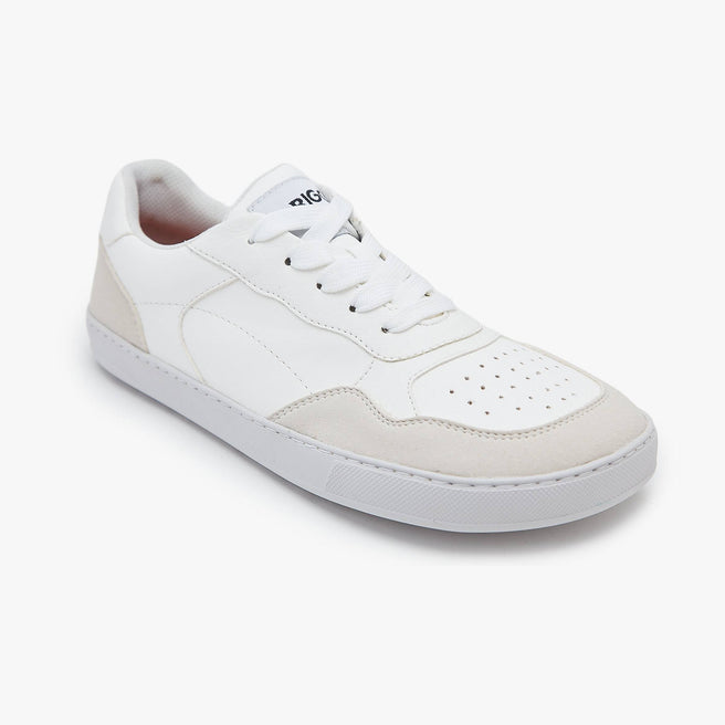 White Women's Modern Retro Sneaker by Origo, angled three-quarter view of a single shoe.