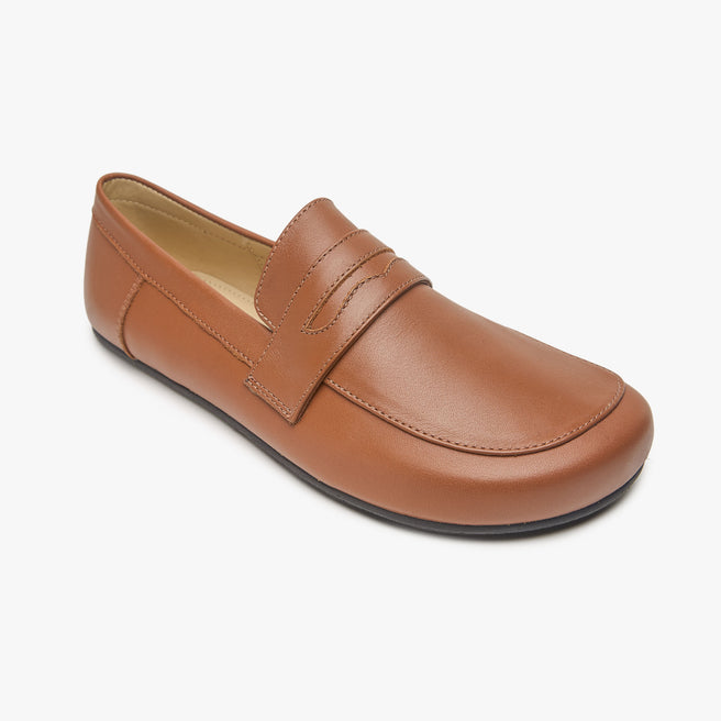 Origo Women's Penny Loafer, Light Brown - side profile