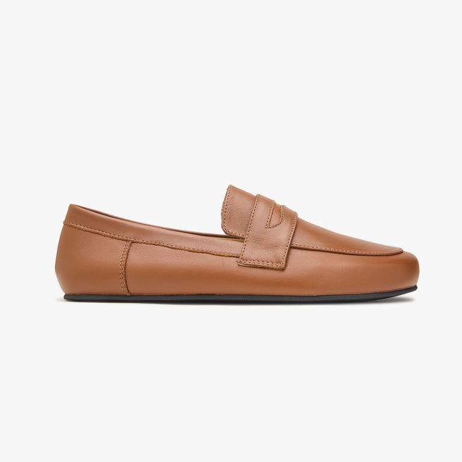 Origo Women's Penny Loafer, Light Brown - low side view