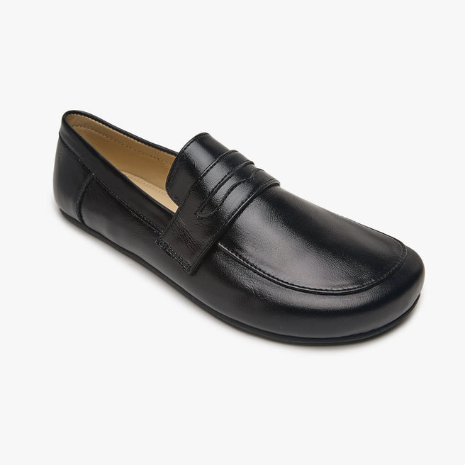 Origo Women's Penny Loafer, Patent Black - side profile