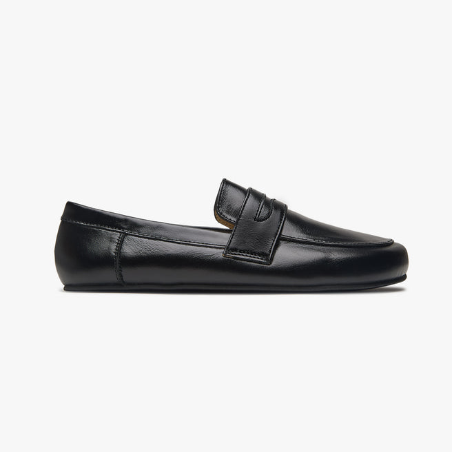 Origo Women's Penny Loafer, Patent Black - low side view