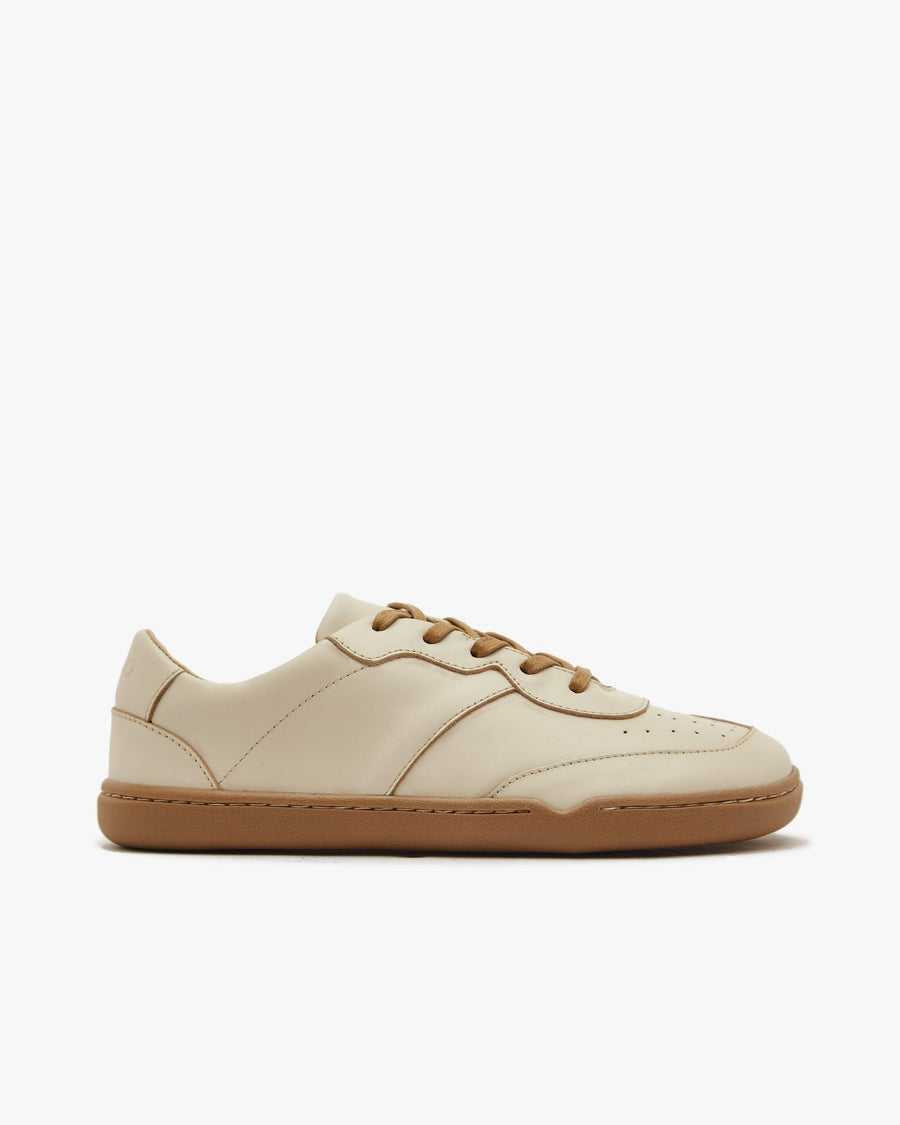 Barefoot Shoes - Women - Natural Leather - Sand - The Retro Sneakers