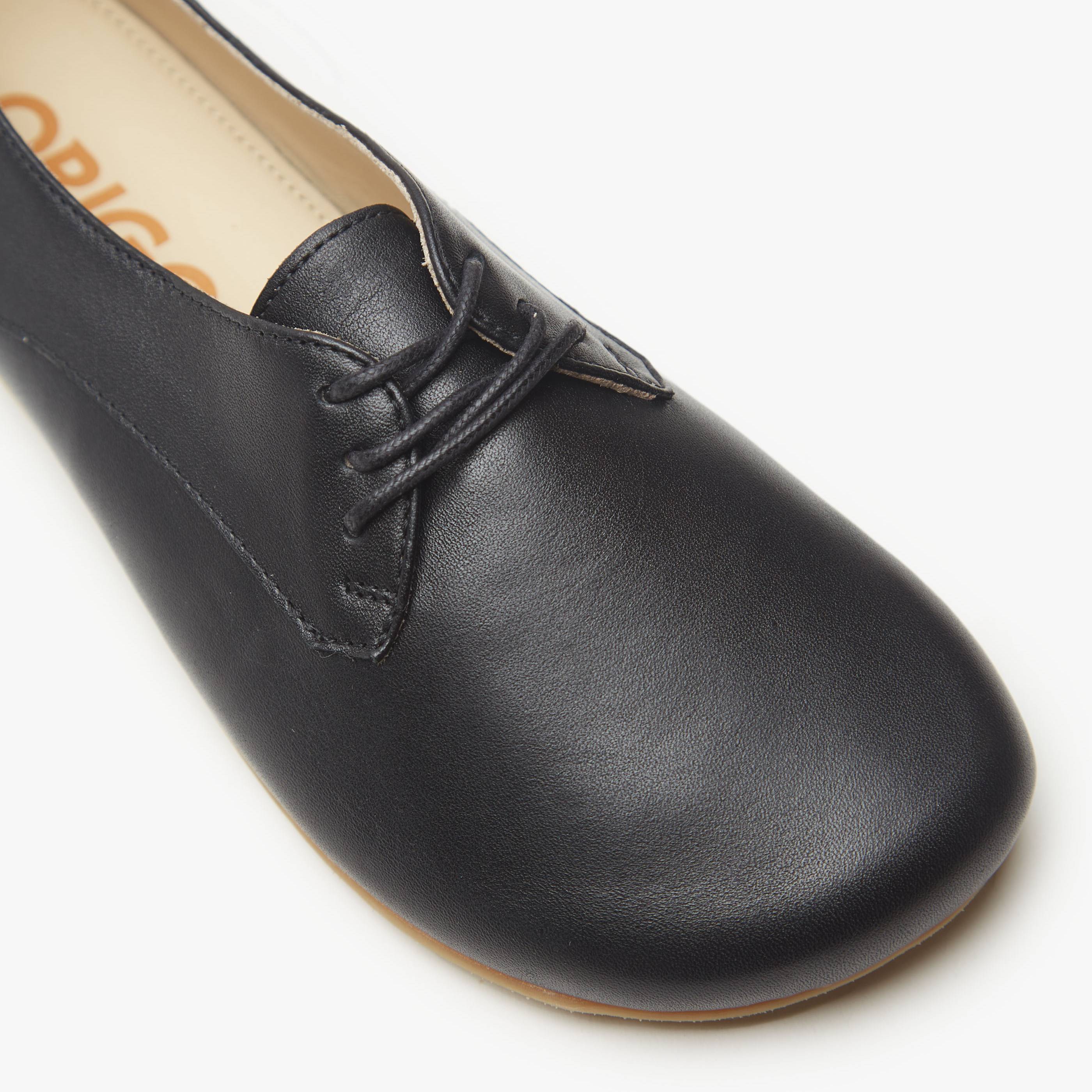 Barefoot Shoes - Women - Natural Leather - Black - The New Derby