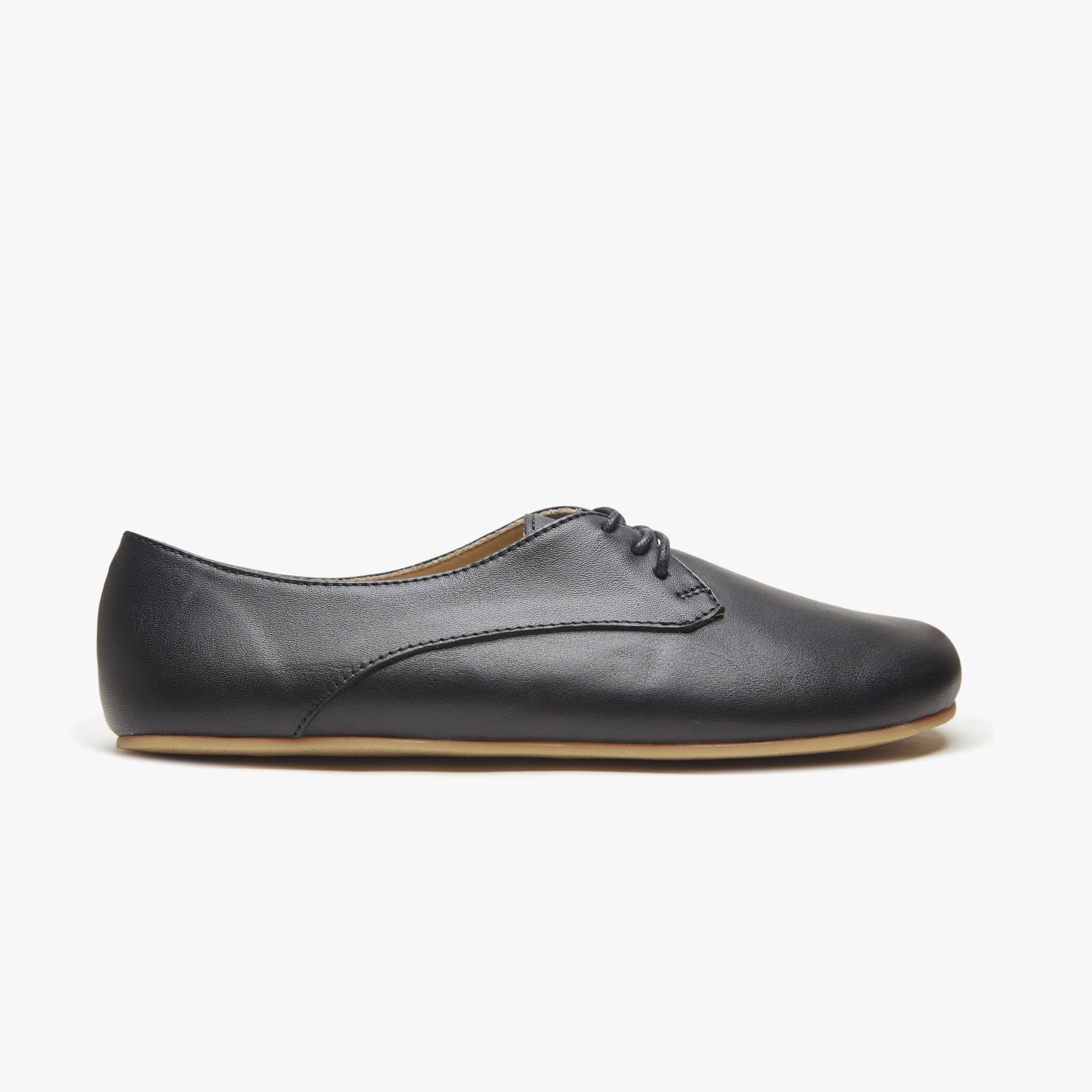 靴 OXS Scarpa Mono 101 Derbies Barefoot Shoes - Women - Natural Leather - Black - The New Derby
