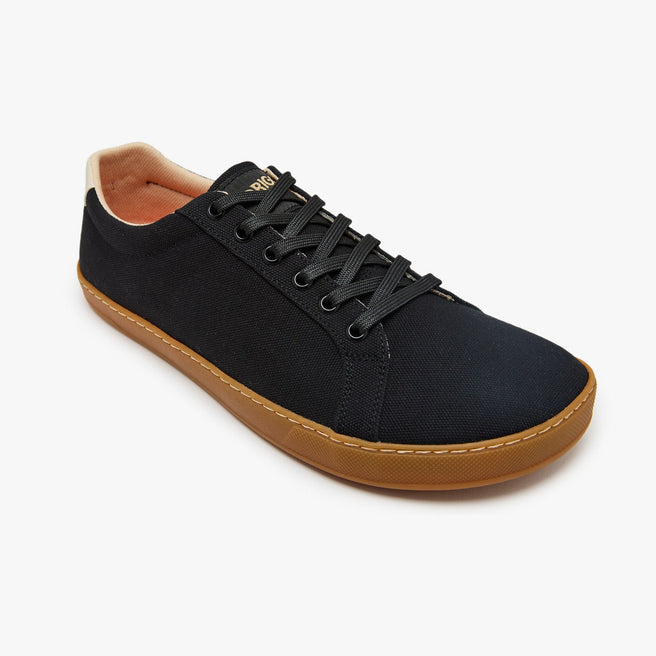 Origo Men's Everyday Sneaker Gen 4 in Cotton Canvas, Black with Amber Sole - view 1