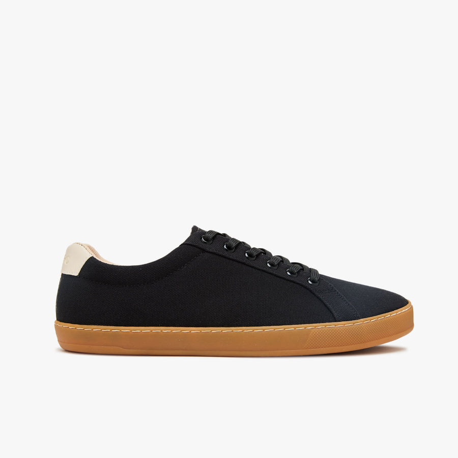 Origo Men's Everyday Sneaker Gen 4 in Cotton Canvas, Black with Amber Sole - view 3