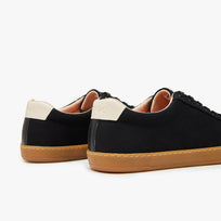 Origo Men's Everyday Sneaker Gen 4 in Cotton Canvas, Black with Amber Sole - view 4