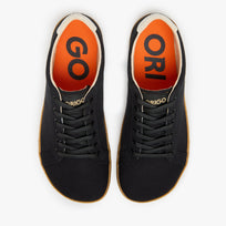 Origo Men's Everyday Sneaker Gen 4 in Cotton Canvas, Black with Amber Sole - view 5