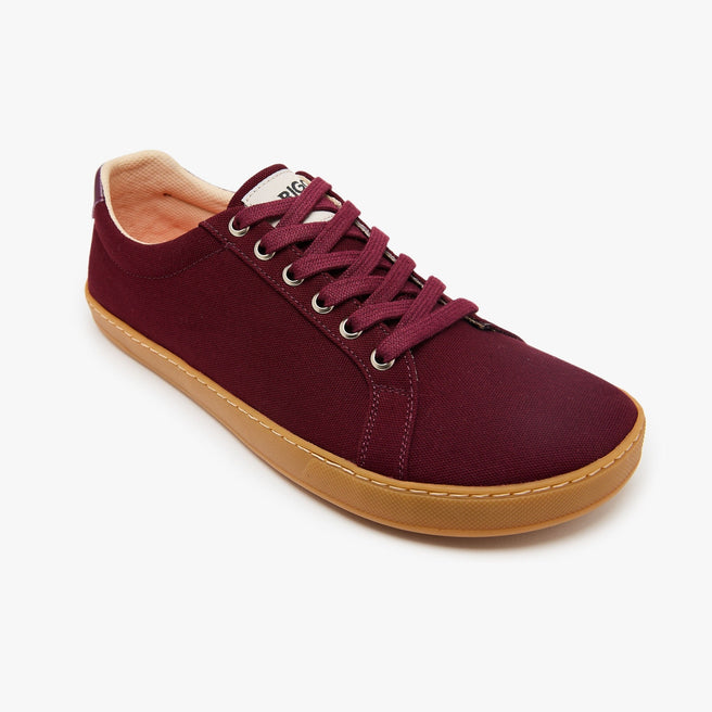 Origo Men's Everyday Sneaker Gen 4 in Cotton Canvas, Burgundy with Amber Sole - view 1