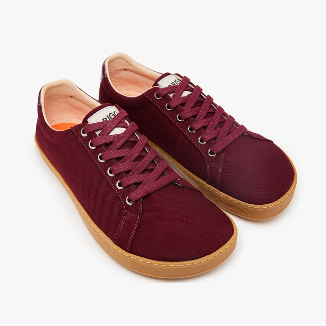 Origo Men's Everyday Sneaker Gen 4 in Cotton Canvas, Burgundy with Amber Sole - view 2