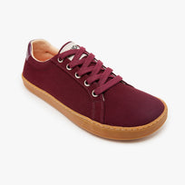 Origo Women's Everyday Sneaker Gen 4 in Cotton Canvas, Burgundy with Amber Sole - view 1