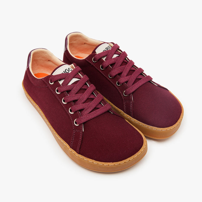 Origo Women's Everyday Sneaker Gen 4 in Cotton Canvas, Burgundy with Amber Sole - view 2