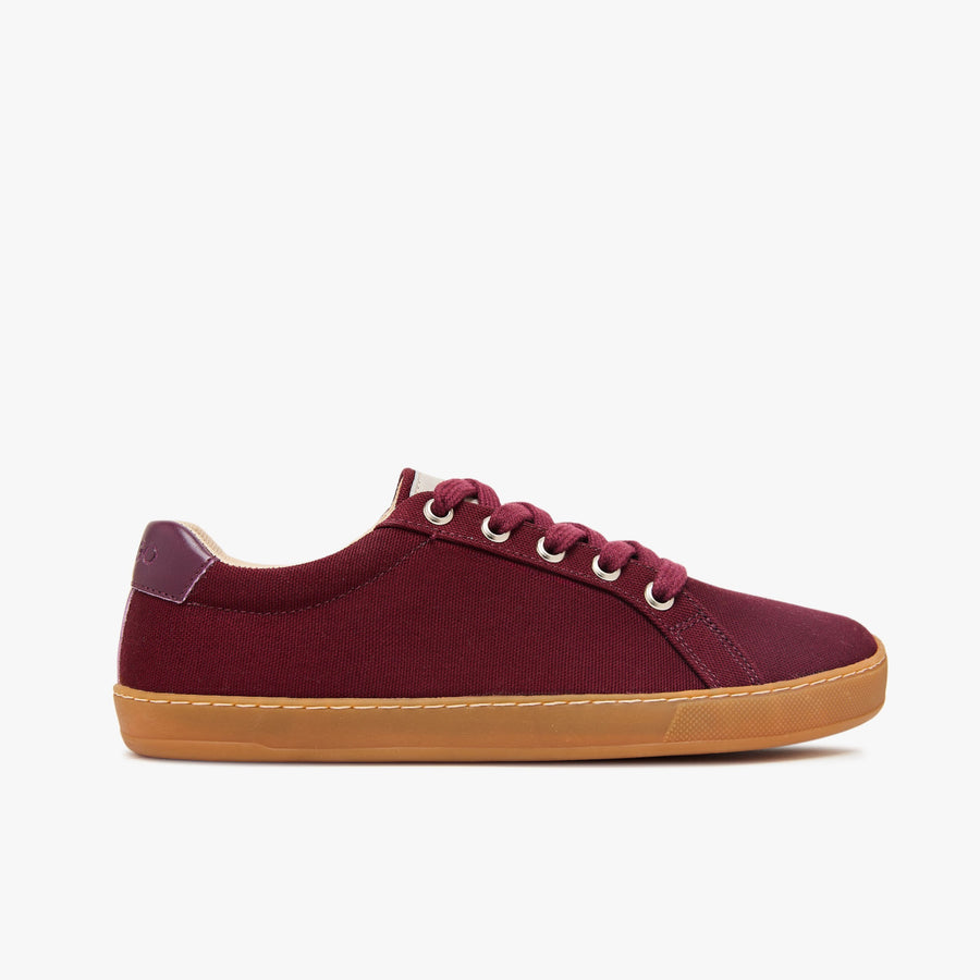 Origo Women's Everyday Sneaker Gen 4 in Cotton Canvas, Burgundy with Amber Sole - view 3