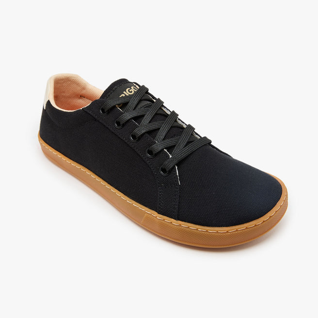 Origo Women's Everyday Sneaker Gen 4 in Cotton Canvas, Black with Amber Sole - view 1