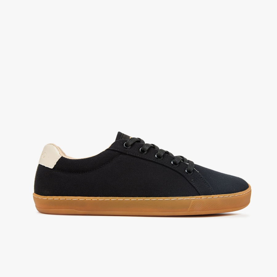 Origo Women's Everyday Sneaker Gen 4 in Cotton Canvas, Black with Amber Sole - view 3