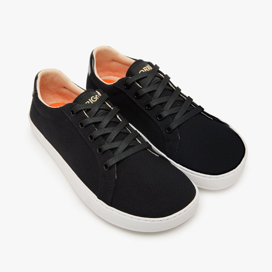 Origo Women's Everyday Sneaker Gen 4 in Cotton Canvas, Black - view 2