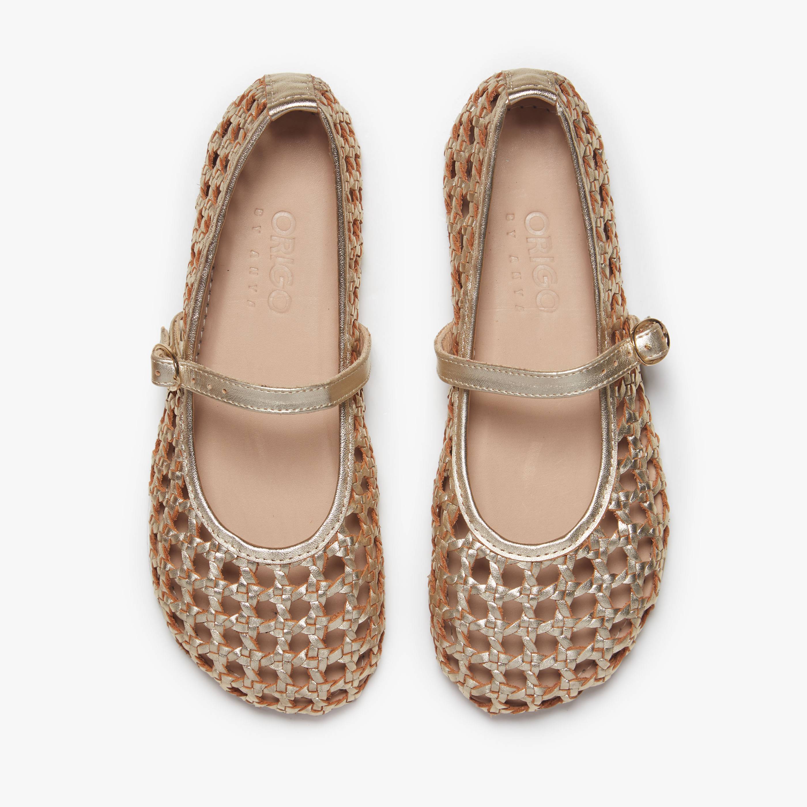 The Women's Woven Ballerina by Anya – Origo Shoes