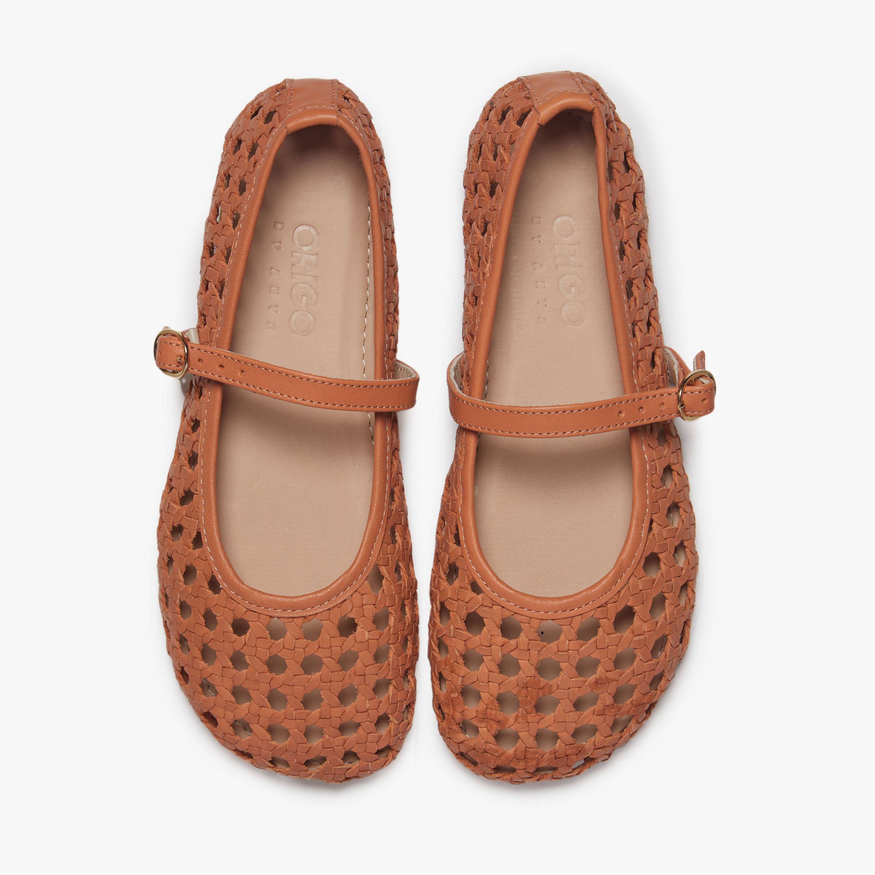 Women's Barefoot Woven Ballerina in Toffee | Origo Shoes