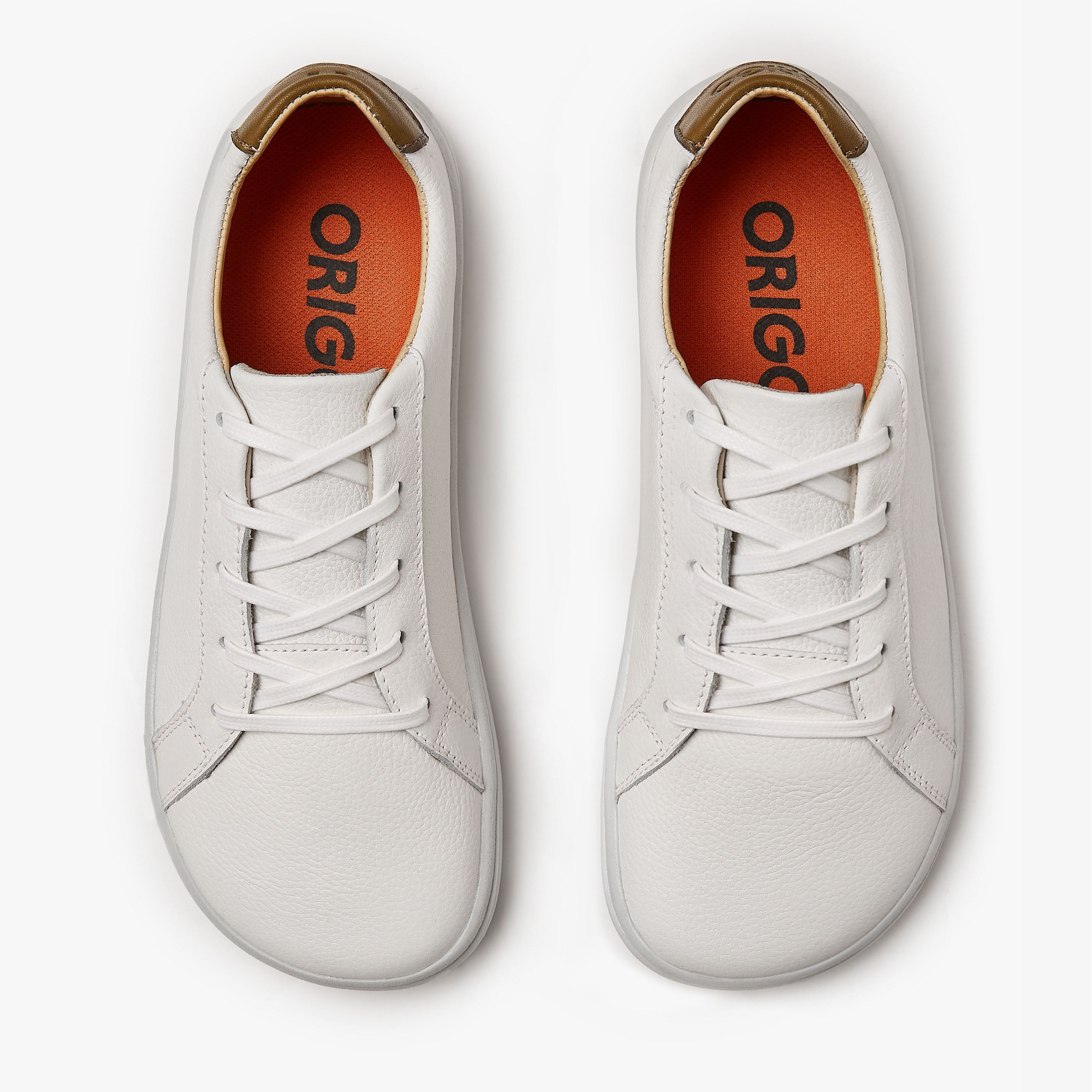 Barefoot shoes - Women - White/Olive - Natural Leather - The Everyday Sneaker Gen 3 â Origo Shoes