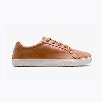 The Women's Everyday Sneaker in caramel natural leather - Origo barefoot shoes