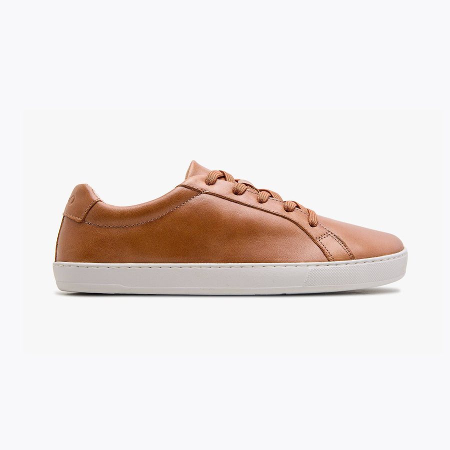 The Women's Everyday Sneaker in caramel natural leather - Origo barefoot shoes