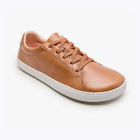 The Women's Everyday Sneaker in caramel natural leather - Origo barefoot shoes