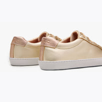 The Women's Everyday Sneaker in metallic gold natural leather - Origo barefoot shoes