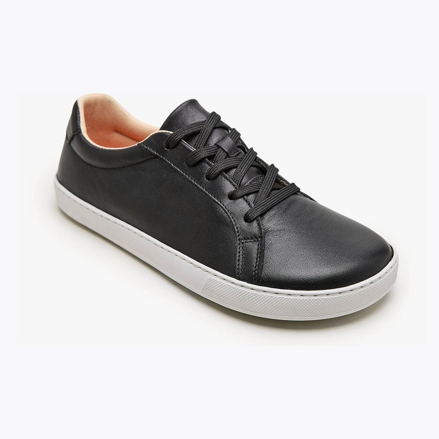 The Women's Everyday Sneaker in black natural leather - Origo barefoot shoes