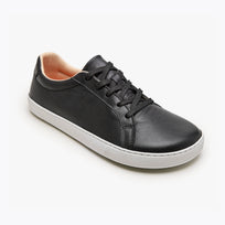 The Women's Everyday Sneaker in black natural leather - Origo barefoot shoes