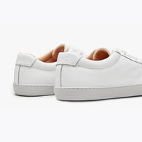 The Women's Everyday Sneaker in white natural leather - Origo barefoot shoes