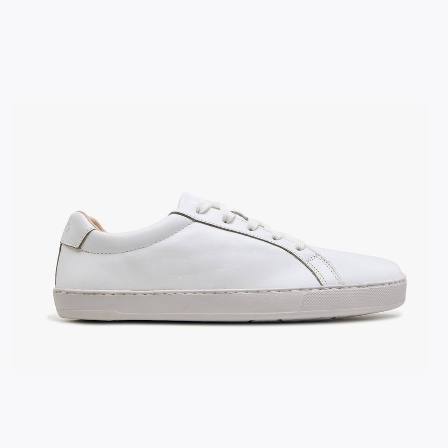 The Women's Everyday Sneaker in white natural leather - Origo barefoot shoes