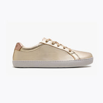 The Women's Everyday Sneaker in metallic gold natural leather - Origo barefoot shoes