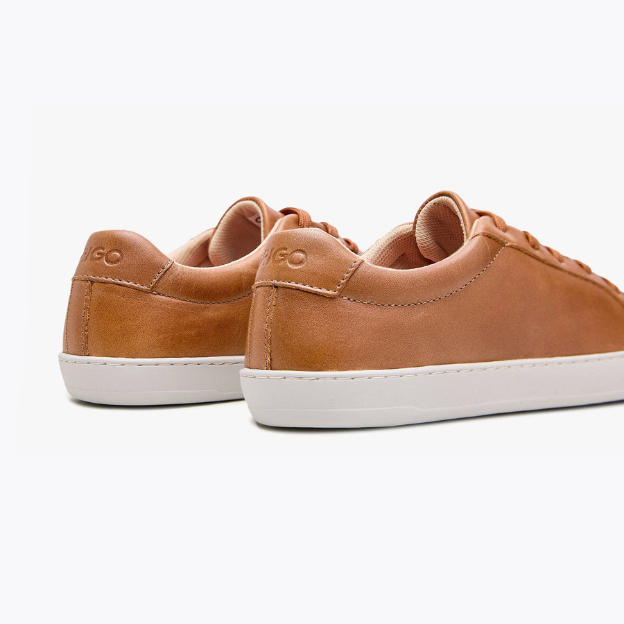 The Men's Everyday Sneaker in caramel natural leather - Origo barefoot shoes
