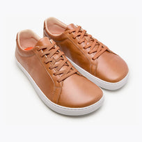 The Men's Everyday Sneaker in caramel natural leather - Origo barefoot shoes