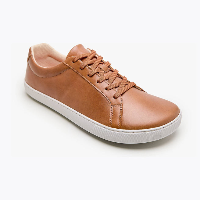 The Men's Everyday Sneaker in caramel natural leather - Origo barefoot shoes