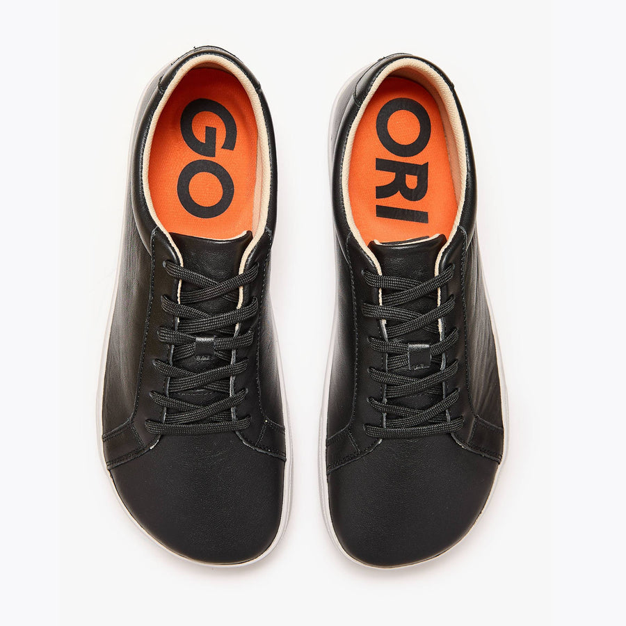 The Men's Everyday Sneaker in black natural leather - Origo barefoot shoes
