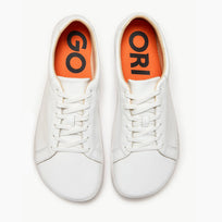 The Men's Everyday Sneaker in white natural leather - Origo barefoot shoes