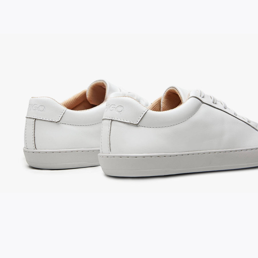 The Men's Everyday Sneaker in white natural leather - Origo barefoot shoes