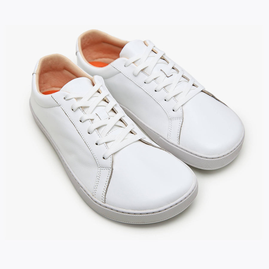 The Men's Everyday Sneaker in white natural leather - Origo barefoot shoes