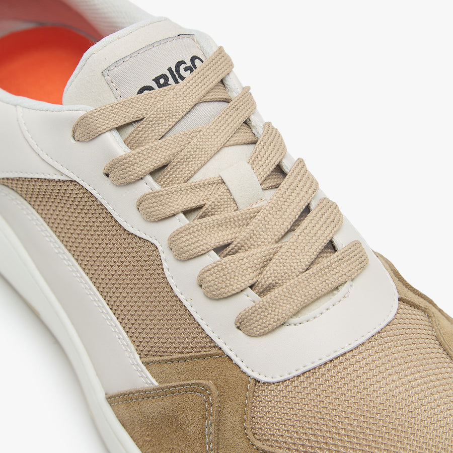 Origo Men's City Sneaker, Beige with beige contrast laces - view 8