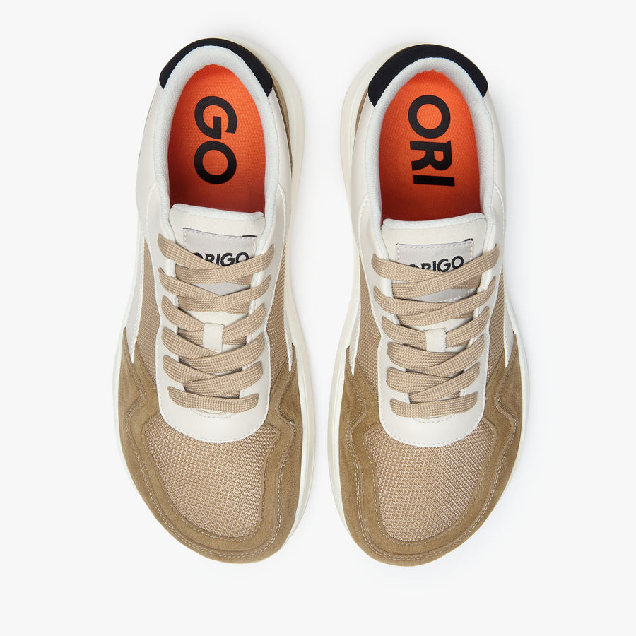 Origo Men's City Sneaker, Beige with beige contrast laces - view 9