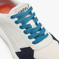 Origo Men's City Sneaker, Navy Blue with light blue contrast laces - view 8
