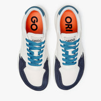 Origo Men's City Sneaker, Navy Blue with light blue contrast laces - view 9
