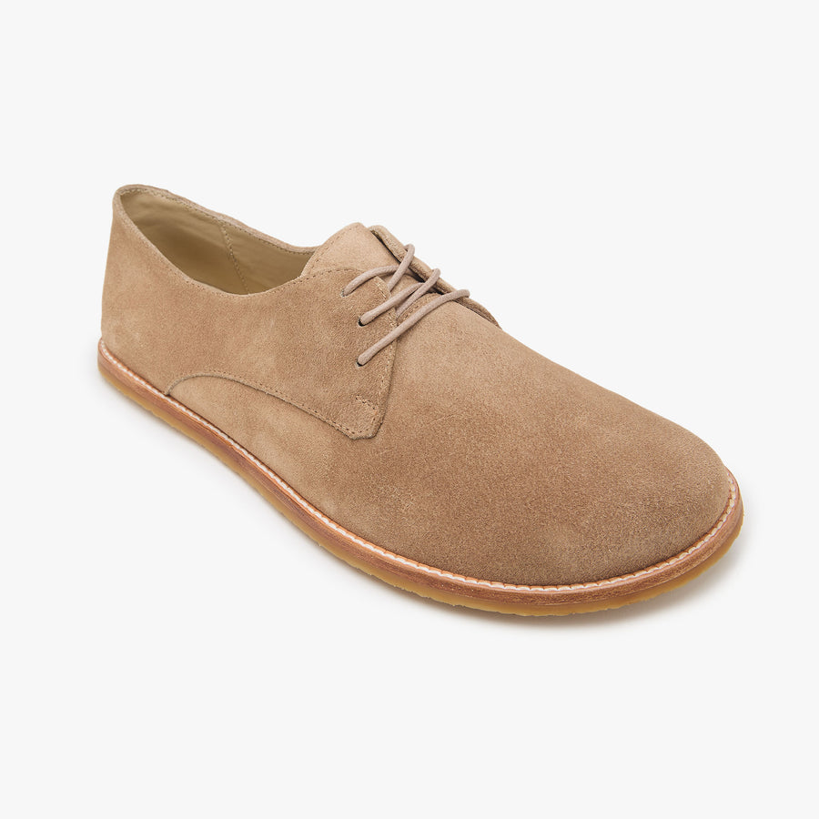 Origo Men's Derby, Beige Suede - side profile